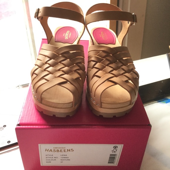 Sz 37 Swedish Hasbeens “Lena” Clog Sandals - Picture 6 of 7